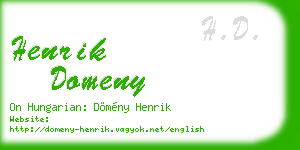 henrik domeny business card